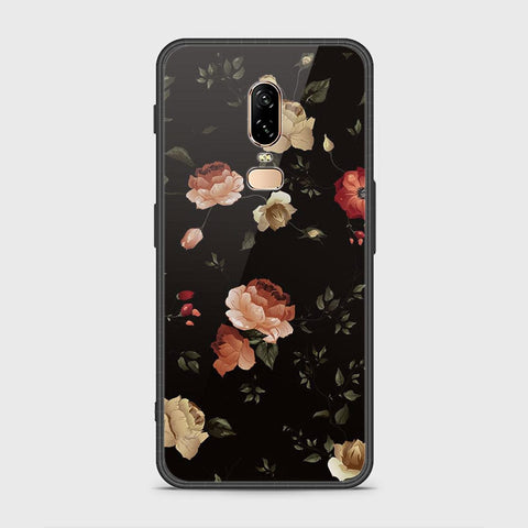 OnePlus 6 Cover- Floral Series 2 - HQ Ultra Shine Premium Infinity Glass Soft Silicon Borders Case