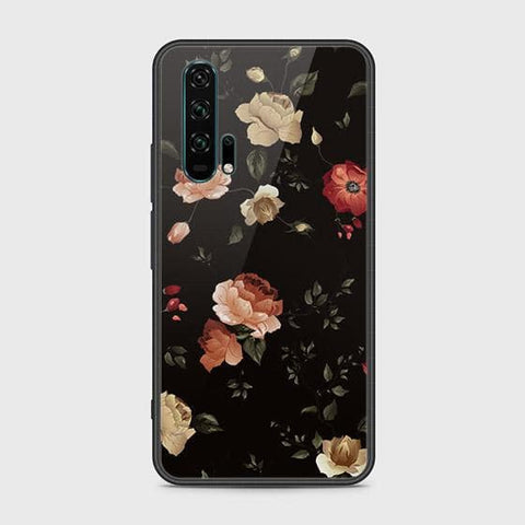 Honor 20 Pro Cover - Floral Series 2 - HQ Ultra Shine Premium Infinity Glass Soft Silicon Borders Case