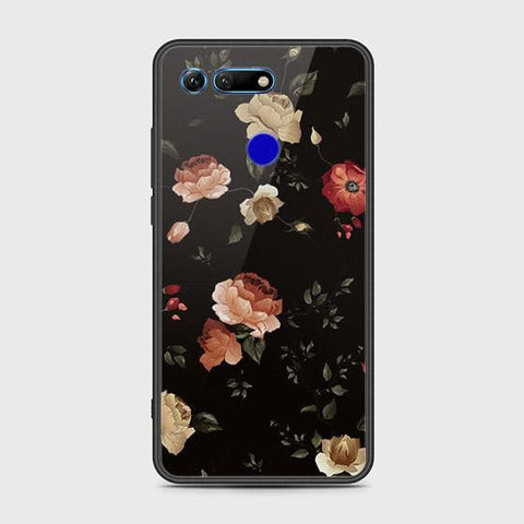 Huawei Honor View 20 Cover - Floral Series 2 - HQ Ultra Shine Premium Infinity Glass Soft Silicon Borders Case