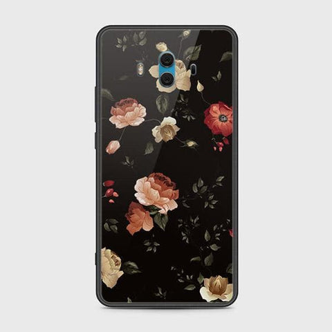 Huawei Mate 10 Cover - Floral Series 2 - HQ Ultra Shine Premium Infinity Glass Soft Silicon Borders Case