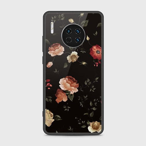 Huawei Mate 30 Cover - Floral Series 2 - HQ Ultra Shine Premium Infinity Glass Soft Silicon Borders Case