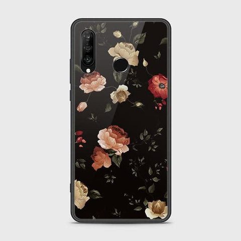 Huawei P30 lite Cover - Floral Series 2 - HQ Ultra Shine Premium Infinity Glass Soft Silicon Borders Case