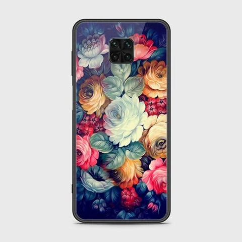 Xiaomi Redmi Note 9 Pro Cover - Floral Series 2 - HQ Ultra Shine Premium Infinity Glass Soft Silicon Borders Case