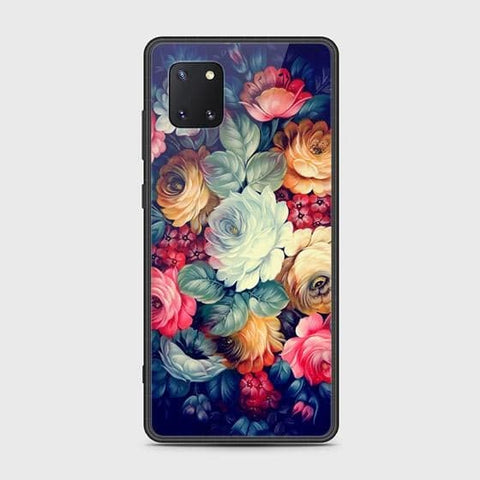 Samsung Galaxy Note 10 Lite Cover - Floral Series 2 - HQ Ultra Shine Premium Infinity Glass Soft Silicon Borders Case