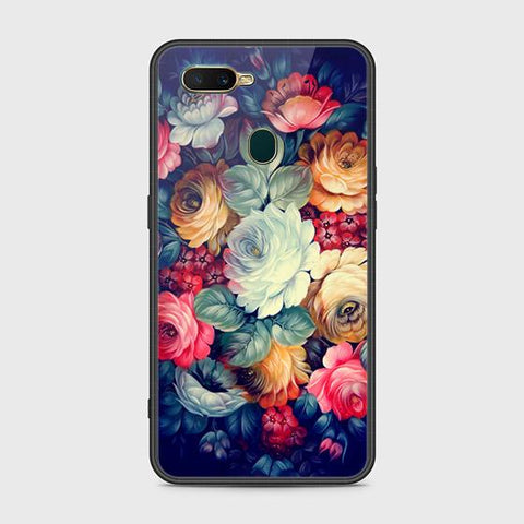 Oppo A5s Cover - Floral Series 2 - HQ Ultra Shine Premium Infinity Glass Soft Silicon Borders Case