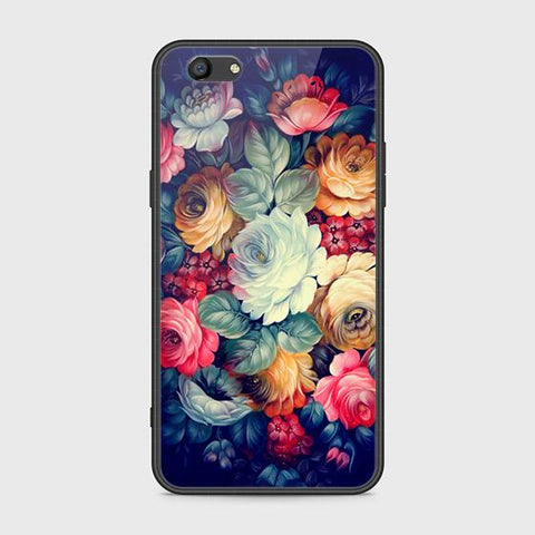 Oppo F3 Cover - Floral Series 2 - HQ Ultra Shine Premium Infinity Glass Soft Silicon Borders Case