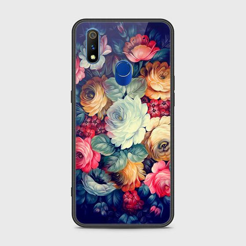 Realme 3 Pro Cover - Floral Series 2 - HQ Ultra Shine Premium Infinity Glass Soft Silicon Borders Case