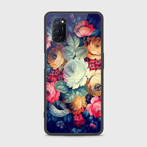 Oppo A52 Cover - Floral Series 2 - HQ Ultra Shine Premium Infinity Glass Soft Silicon Borders Case