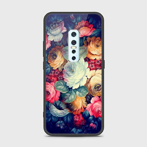 Vivo V17 Pro Cover - Floral Series 2 - HQ Ultra Shine Premium Infinity Glass Soft Silicon Borders Case