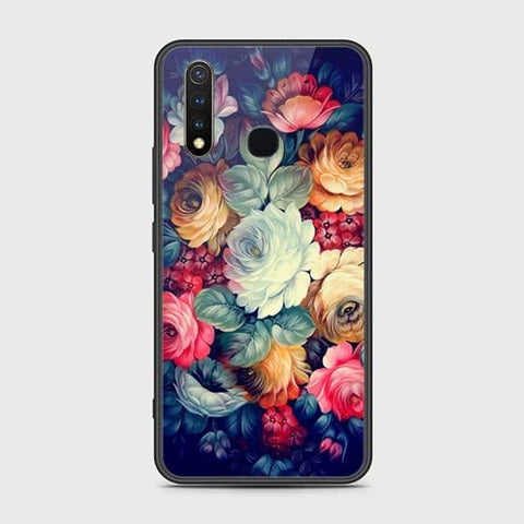 Vivo Y19 Cover - Floral Series 2 - HQ Ultra Shine Premium Infinity Glass Soft Silicon Borders Case