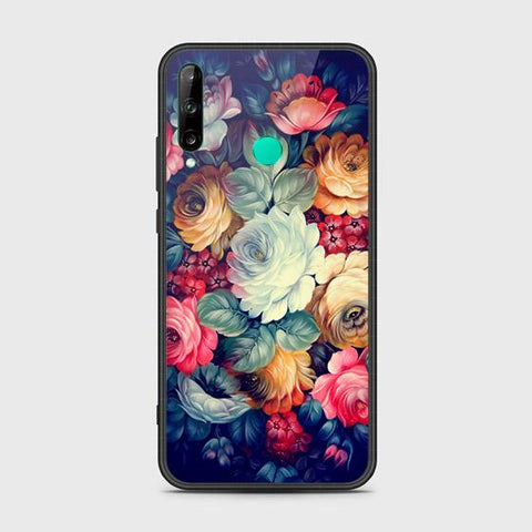 Huawei Y7P Cover - Floral Series 2 - HQ Ultra Shine Premium Infinity Glass Soft Silicon Borders Case