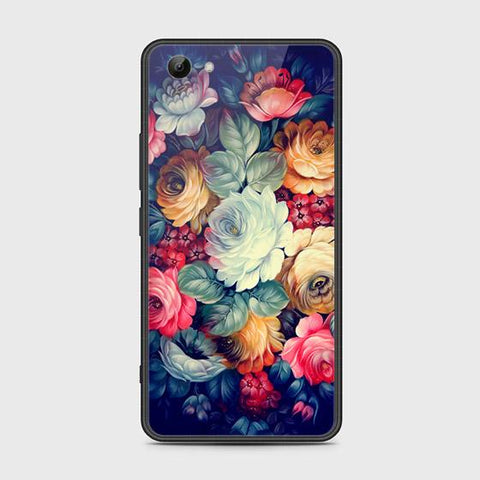 Vivo Y81 Cover - Floral Series 2 - HQ Ultra Shine Premium Infinity Glass Soft Silicon Borders Case