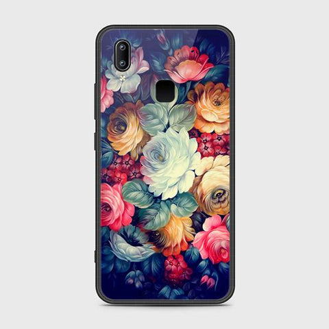 Vivo Y95 Cover - Floral Series 2 - HQ Ultra Shine Premium Infinity Glass Soft Silicon Borders Case