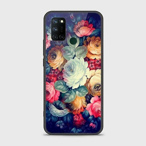 Realme C17 Cover - Floral Series 2 - HQ Ultra Shine Premium Infinity Glass Soft Silicon Borders Case