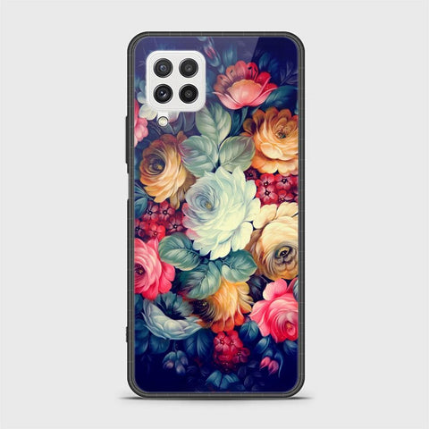 Samsung Galaxy M32 Cover- Floral Series 2 - HQ Ultra Shine Premium Infinity Glass Soft Silicon Borders Case