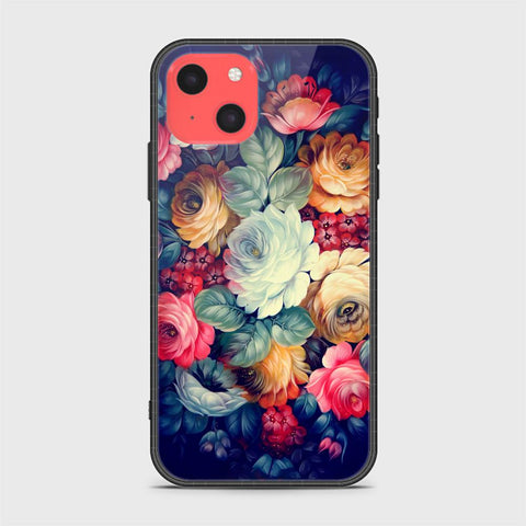 iPhone 13 Mini Cover- Floral Series 2 - HQ Ultra Shine Premium Infinity Glass Soft Silicon Borders Case