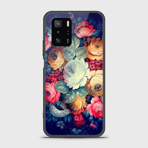 Xiaomi Poco X3 GT Cover- Floral Series 2 - HQ Ultra Shine Premium Infinity Glass Soft Silicon Borders Case