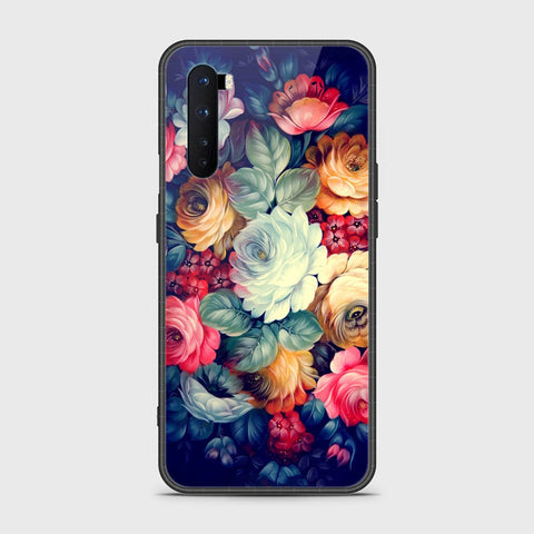 OnePlus Nord Cover- Floral Series 2 - HQ Ultra Shine Premium Infinity Glass Soft Silicon Borders Case