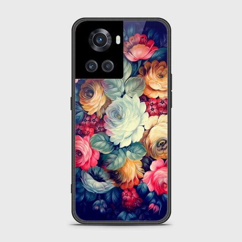 OnePlus Ace Cover- Floral Series 2 - HQ Ultra Shine Premium Infinity Glass Soft Silicon Borders Case