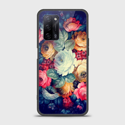 Oppo A55s Cover- Floral Series 2 - HQ Ultra Shine Premium Infinity Glass Soft Silicon Borders Case