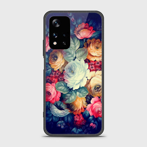 Xiaomi Poco M4 Pro 5G Cover- Floral Series 2 - HQ Ultra Shine Premium Infinity Glass Soft Silicon Borders Case