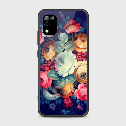 Infinix Hot 10 Play Cover- Floral Series 2 - HQ Ultra Shine Premium Infinity Glass Soft Silicon Borders Case