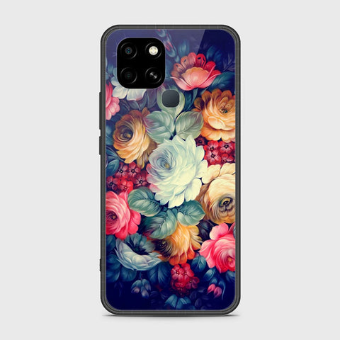 Infinix Smart 6 Cover- Floral Series 2 - HQ Ultra Shine Premium Infinity Glass Soft Silicon Borders Case