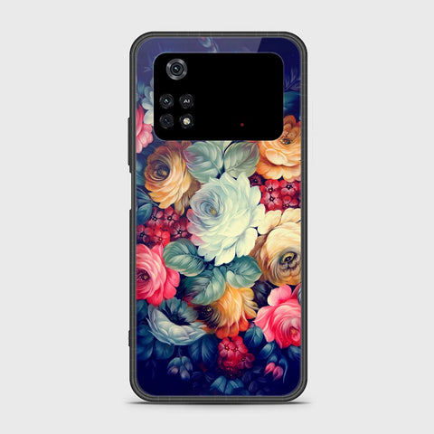 Xiaomi Poco M4 Pro 4G Cover- Floral Series 2 - HQ Ultra Shine Premium Infinity Glass Soft Silicon Borders Case