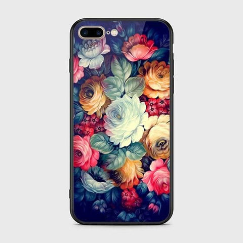 iPhone 7 Plus Cover - Floral Series 2 - HQ Ultra Shine Premium Infinity Glass Soft Silicon Borders Case