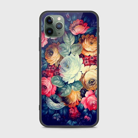 iPhone 11 Pro Cover - Floral Series 2 - HQ Ultra Shine Premium Infinity Glass Soft Silicon Borders Case