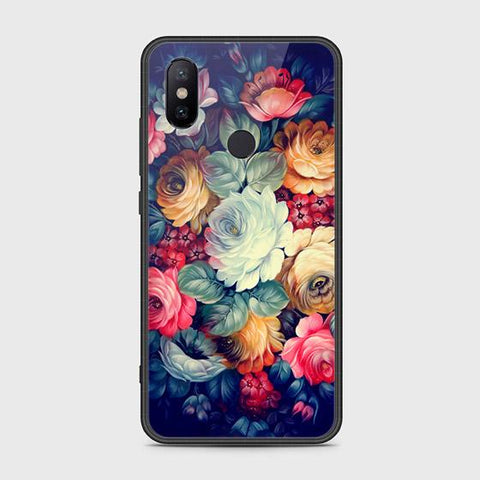 Xiaomi Mi A2 / Mi 6X Cover - Floral Series 2 - HQ Ultra Shine Premium Infinity Glass Soft Silicon Borders Case