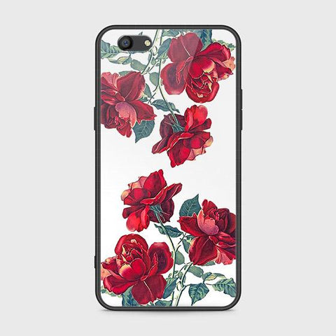 Oppo A77 Cover - Floral Series 2 - HQ Ultra Shine Premium Infinity Glass Soft Silicon Borders Case