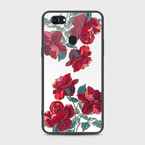 Oppo F5 Cover - Floral Series 2 - HQ Ultra Shine Premium Infinity Glass Soft Silicon Borders Case