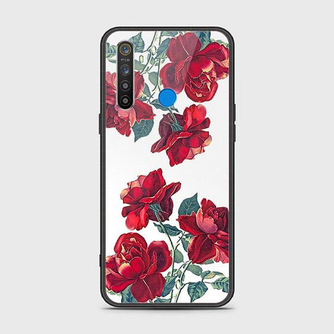 Realme 5i Cover - Floral Series 2 - HQ Ultra Shine Premium Infinity Glass Soft Silicon Borders Case