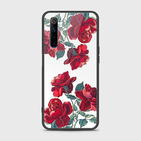 Realme 6 Cover - Floral Series 2 - HQ Ultra Shine Premium Infinity Glass Soft Silicon Borders Case