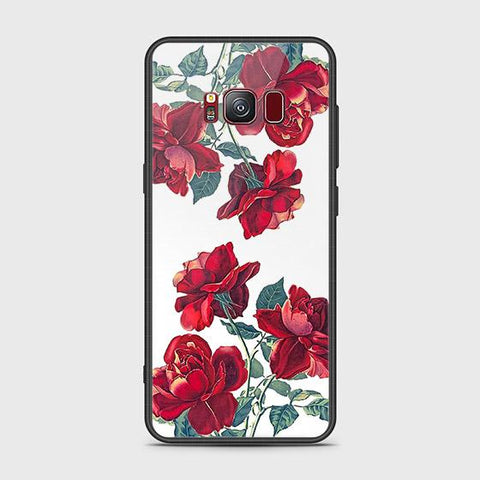 Samsung Galaxy S8 Plus Cover - Floral Series 2 - HQ Ultra Shine Premium Infinity Glass Soft Silicon Borders Case