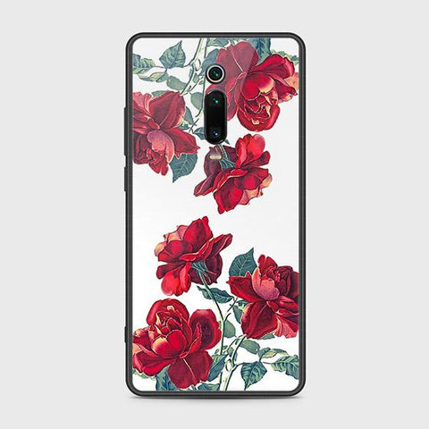 Xiaomi Mi 9T Cover - Floral Series 2 - HQ Ultra Shine Premium Infinity Glass Soft Silicon Borders Case