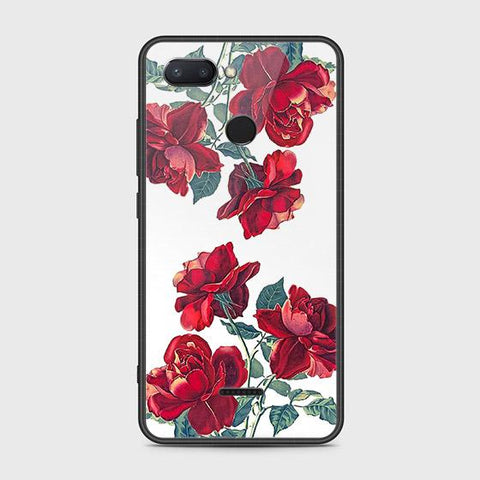 Xiaomi Redmi 6 Cover - Floral Series 2 - HQ Ultra Shine Premium Infinity Glass Soft Silicon Borders Case