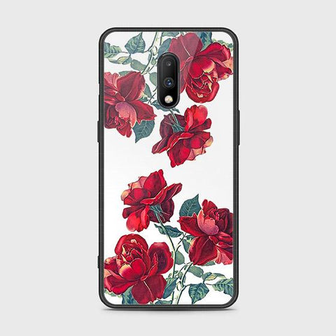 OnePlus 6T Cover - Floral Series 2 - HQ Ultra Shine Premium Infinity Glass Soft Silicon Borders Case