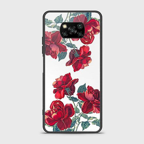 Xiaomi Poco X3 Pro Cover - Floral Series 2 - HQ Ultra Shine Premium Infinity Glass Soft Silicon Borders Case