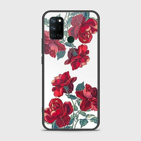 Realme C17 Cover - Floral Series 2 - HQ Ultra Shine Premium Infinity Glass Soft Silicon Borders Case