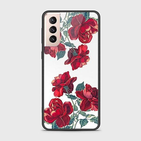 Samsung Galaxy S21 Plus 5G Cover - Floral Series 2 - HQ Ultra Shine Premium Infinity Glass Soft Silicon Borders Case