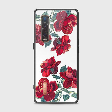 Oppo Find X2 Pro Cover - Floral Series 2 - HQ Ultra Shine Premium Infinity Glass Soft Silicon Borders Case