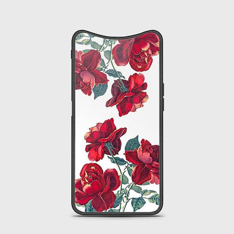 Oppo Find X Cover - Floral Series 2 - HQ Ultra Shine Premium Infinity Glass Soft Silicon Borders Case