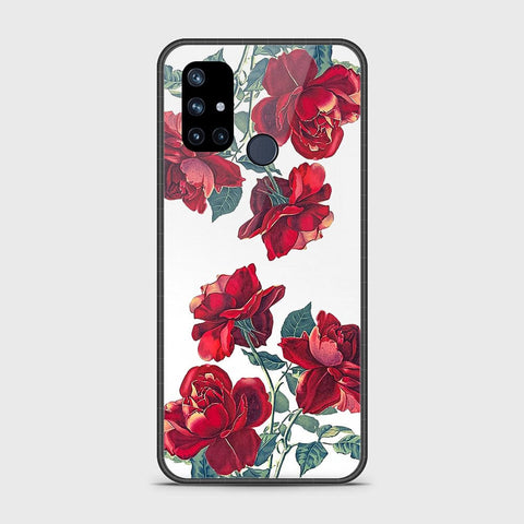 OnePlus Nord N10 5G Cover- Floral Series 2 - HQ Ultra Shine Premium Infinity Glass Soft Silicon Borders Case