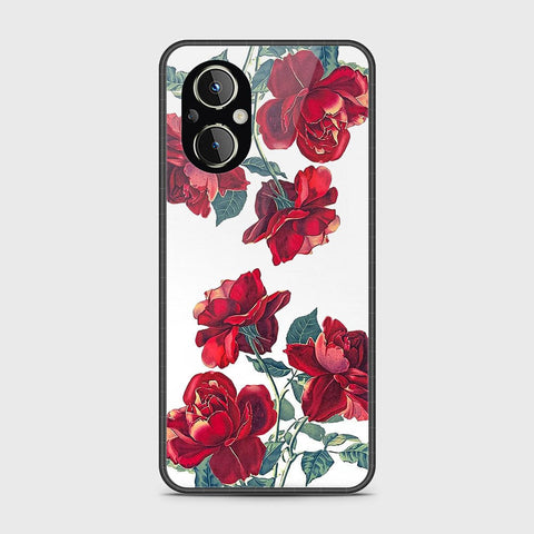 Oppo A96 5G Cover- Floral Series 2 - HQ Ultra Shine Premium Infinity Glass Soft Silicon Borders Case