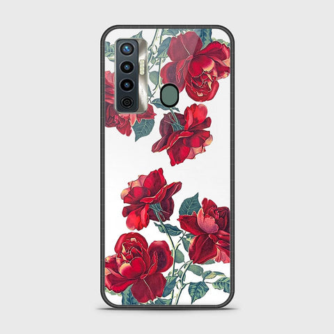 Tecno Camon 17 Cover - Floral Series 2 - HQ Ultra Shine Premium Infinity Glass Soft Silicon Borders Case