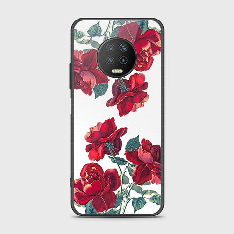 Infinix Note 7 Cover- Floral Series 2 - HQ Ultra Shine Premium Infinity Glass Soft Silicon Borders Case