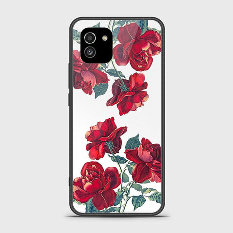 Samsung Galaxy A03 Cover- Floral Series 2 - HQ Ultra Shine Premium Infinity Glass Soft Silicon Borders Case