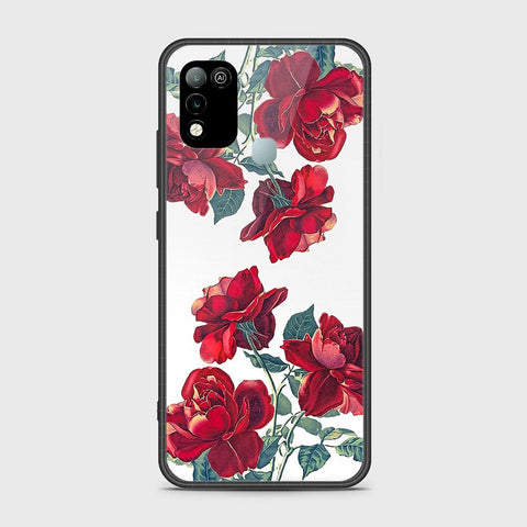 Infinix Hot 10 Play Cover- Floral Series 2 - HQ Ultra Shine Premium Infinity Glass Soft Silicon Borders Case